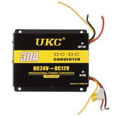 Перетворювач напруги інвертор UKC 24В у 12В 30A Black (3_00381)