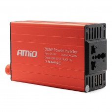 Перетворювач напруги AMIO DC12V-AC220V 600W Автомобільний інвертор