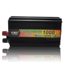 Инвертор автомобильный преобразователь напряжения UKC 12V-220V 1000W (004210)