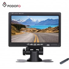 Автомобільний монітор 7” для камери заднього виду Podofo R0008, 1024х600, 2-х канальний, 2 x AV, 12 В