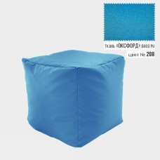 Безкаркасне крісло Пуф Кубик Coolki 45x45 Блакитний Оксфорд 600