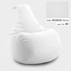 Безкаркасне крісло мішок груша Coolki L 65x85 Білий (Оксфорд 600D PU)