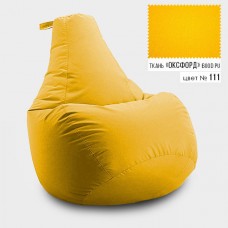 Бескаркасное кресло мешок груша Coolki L 65x85 Желтый (Оксфорд 600D PU)
