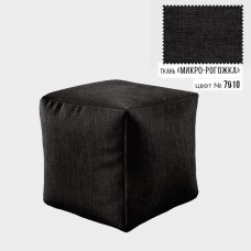 Безкаркасне крісло пуф Кубик Coolki 45x45 Чорний Мікророгожка (7910)