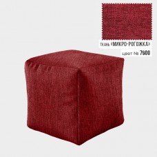 Безкаркасне крісло пуф Кубик Coolki 45x45 Червоний Мікророгожка (7900)