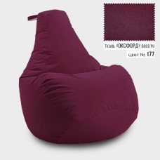 Безкаркасне крісло мішок груша Coolki L 65x85 Бордовий (Оксфорд 600D PU)