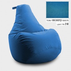 Бескаркасное кресло мешок груша Coolki L 65x85 Голубой 216 (Оксфорд 600D PU)