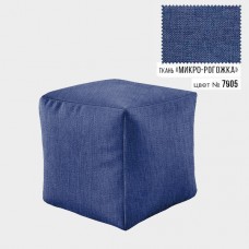 Безкаркасне крісло пуф Кубик Coolki 45x45 Синій Мікророгожка (7905)