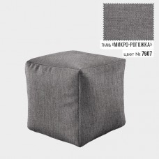 Безкаркасне крісло пуф Кубик Coolki 45x45 Сірий Мікророгожка (7907))