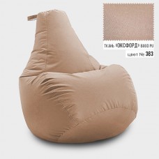 Безкаркасне крісло мішок груша Coolki L 65x85 Бежевий (Оксфорд 600D PU)