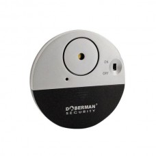 Датчик вибрации сигнализация с сиреной 120dB Doberman Security SE-0106, вибродатчик для окон и дверей Черно-серый (100172)