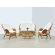 Плетений комплект меблів Копакабана Гіацинт CRUZO софа, 2 крісла та столик (km08203)