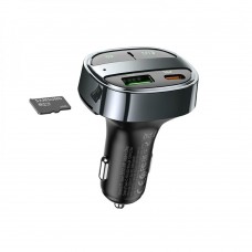 Автомобильное зарядное устройство Hoco E70 USB 18W / Type-C 30W FM BT Черный