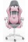 Комп'ютерне крісло Hell's Rainbow Pink-Gray тканина