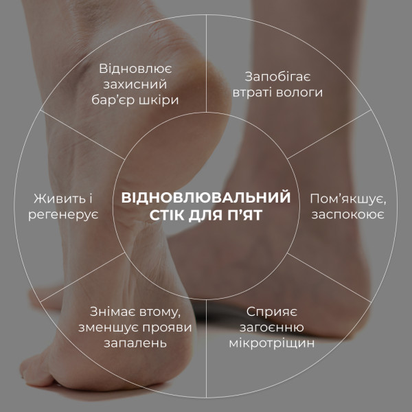 Восстановительный сток для пяток с розмарином и ромашкой Hillary HydraHeel Care Stick Rosemary Chamomile Repair, 20 мл