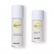 Интенсивная сыворотка + Осветляющий крем для век с витамином С Hillary Vitamin С