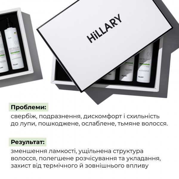 Комплекс для сухого та пошкодженого типу волосся Hillary Perfect Care Hair Aloe