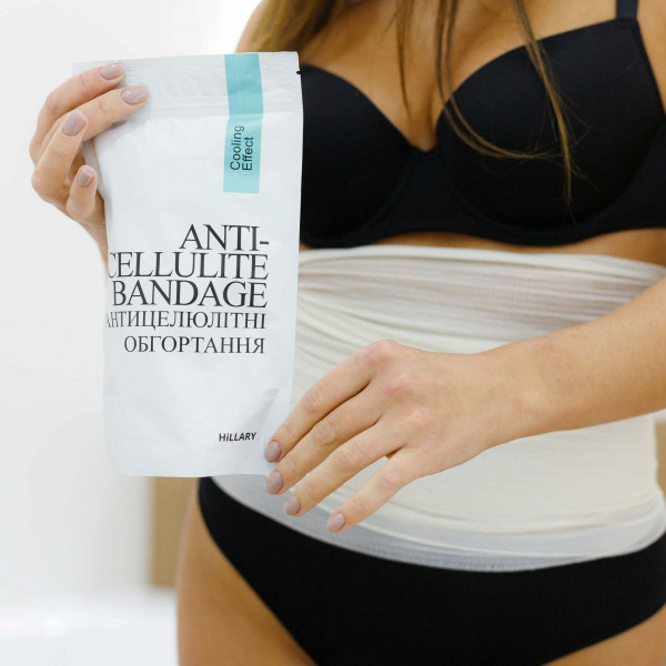 Антицеллюлитное обертывание + жидкость с охлаждающим эффектом Hillary Anti-cellulite Cooling Effect (6 процедур)