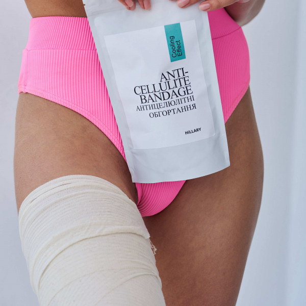 Антицеллюлитное обертывание + жидкость с охлаждающим эффектом Hillary Anti-cellulite Cooling Effect (6 процедур)