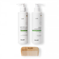 Комплексний набір для сухого типу волосся Hillary Aloe Deep Moisturizing та гребінь для волосся
