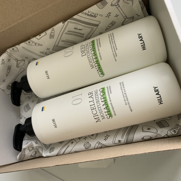 Шампунь + Кондиционер Hillary Aloe Micellar Moisturizing, 500 мл