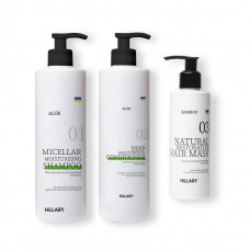 Комплекс для сухого типа волос Aloe Micellar Moisturizing + Натуральная маска Bamboo