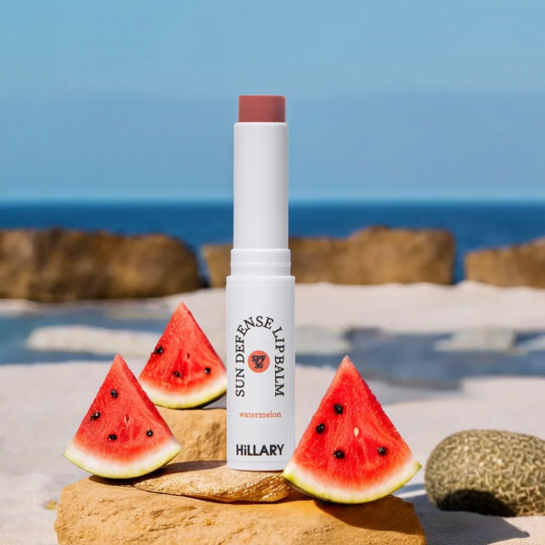 Солнцезащитный бальзам для губ Арбуз SPF 30 Hillary Sun Defense Lip Balm Watermelon SPF 30, 3 г
