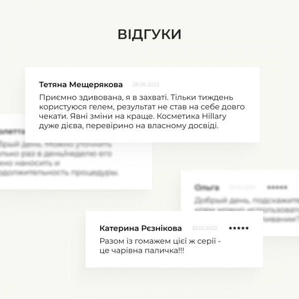 Гель для ухода за гладкостью кожи тела Hillary Body Care Gel, 200 мл