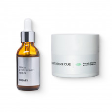 Гиалуроновая сыворотка Smart Hyaluronic + Крем для сухой и чувствительной кожи Avocado Squalane