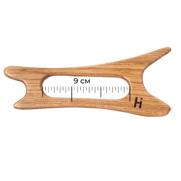 Шкребок-масажер гуаша для обличчя та тіла дерев’яний Лань Hillary Wooden gouache massager for face and body Hind