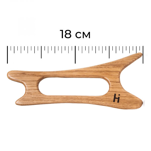 Шкребок-масажер гуаша для обличчя та тіла дерев’яний Лань Hillary Wooden gouache massager for face and body Hind
