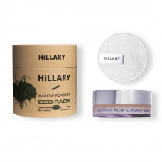 Набор для снятия макияжа Hillary Cleansing Balm Almond + Shea ECO Pads