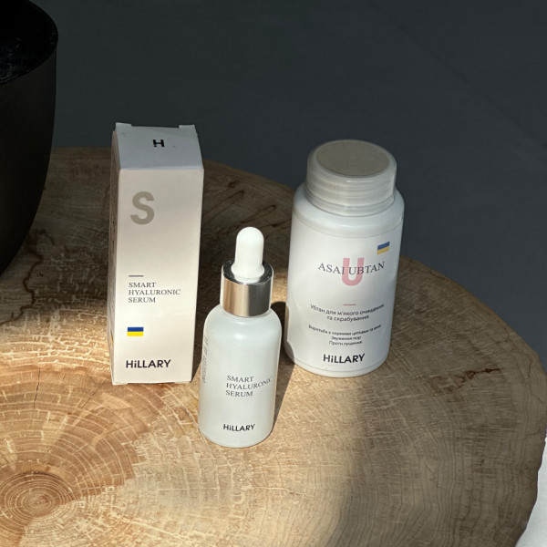 Убтан Hillary ASAI UBTAN, 100 мл + Гиалуроновая сыворотка Hillary Smart Hyaluronic, 30 мл