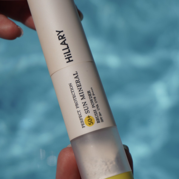Сонцезахисна мінеральна пудра прозора з SPF 50+ Hillary Perfect Protection Sun Mineral Brush Powder Sheer Matte SPF 50+, 4г