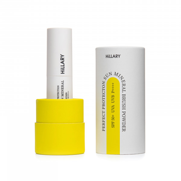 Сонцезахисна мінеральна пудра прозора з SPF 50+ Hillary Perfect Protection Sun Mineral Brush Powder Sheer Matte SPF 50+, 4г