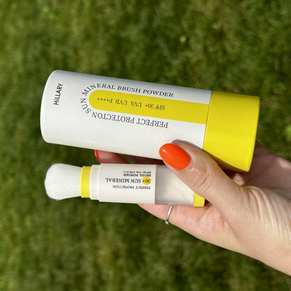 Сонцезахисна мінеральна пудра прозора з SPF 30+ Hillary Perfect Protection Sun Mineral Brush Powder Sheer Matte SPF 30+, 4 г
