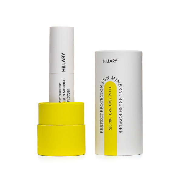 Сонцезахисна мінеральна пудра прозора з SPF 30+ Hillary Perfect Protection Sun Mineral Brush Powder Sheer Matte SPF 30+, 4 г