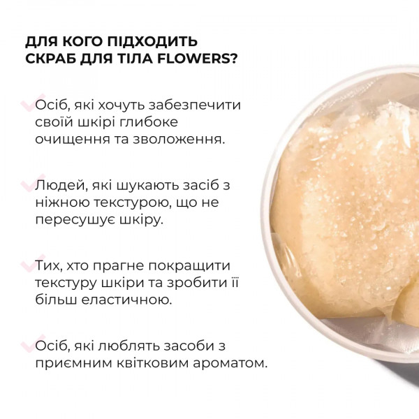 Скраб для тела парфюмированный Hillary Perfumed Oil Scrub Flowers, 200 г
