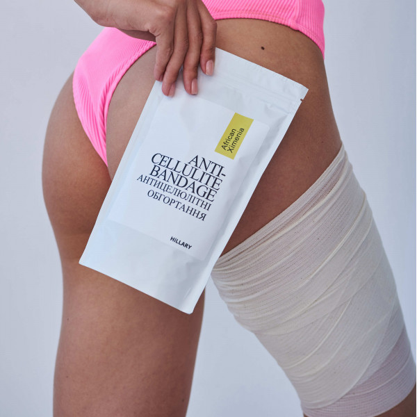 Курс Антицеллюлитных обертываний с маслом ксимении Hillary Anti-cellulite Bandage African Ximenia (6 уп.)