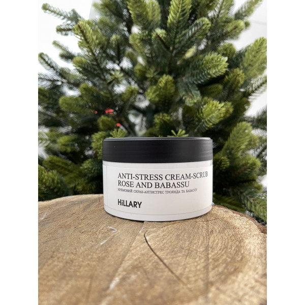 Кремовый скраб-антистресс Роза и бабассу Hillary Anti-stress cream-scrub Rose and Babassu, 200 мл