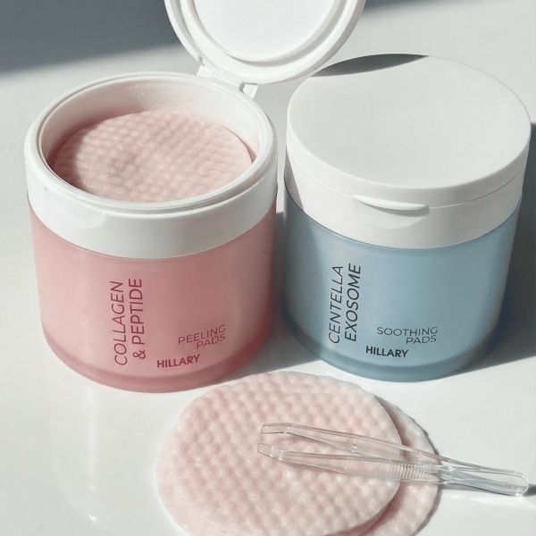 Отшелушивающие тонер-педы с коллагеном и пептидами Hillary Collagen Peptide Peeling Pads, 60 шт