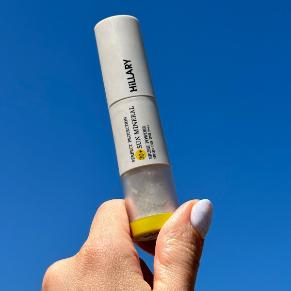 Сонцезахисна мінеральна пудра натуральна бежева з SPF 50+ Hillary Perfect Protection Sun Mineral Brush Powder SPF 50+, 4 г