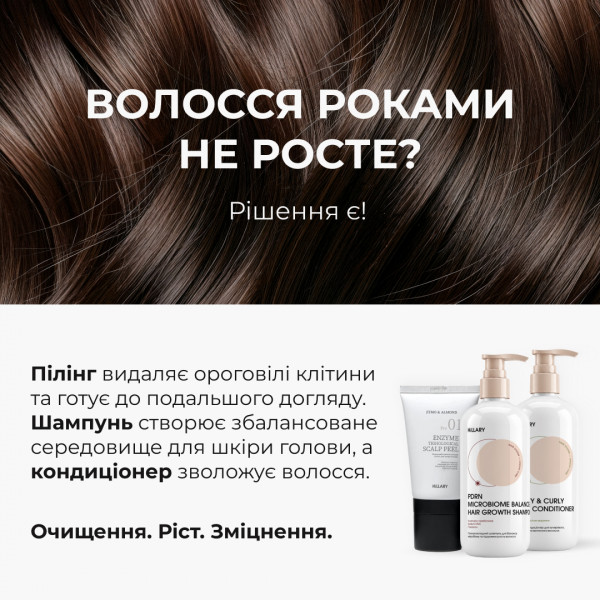 Комплекс для зменшення випадіння та глибокого очищення шкіри голови HiLLARY