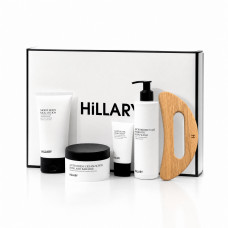 Набор шелкового ухода за телом с деревянным скребком Hillary Perfect Silk Body Care + Gua Sha
