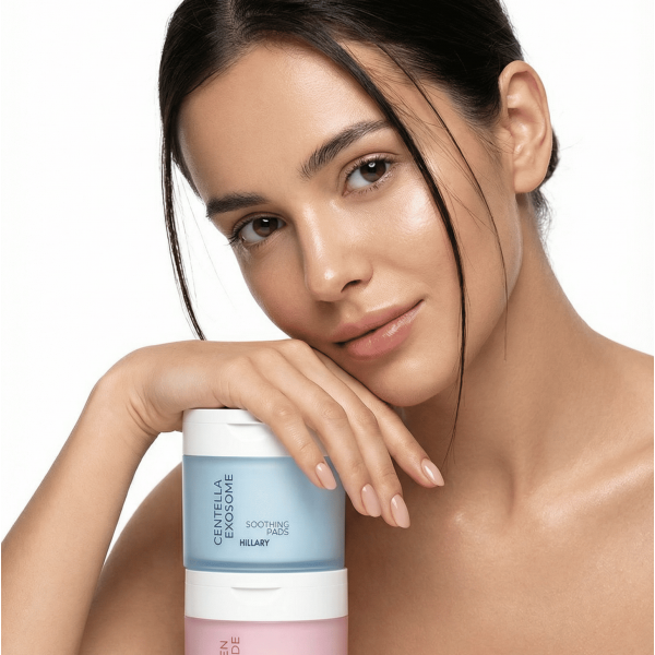Успокаивающие тонер-педы с экзосомами центеллы Hillary Centella Exosome Soothing Pads, 60 шт