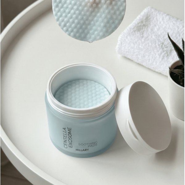 Успокаивающие тонер-педы с экзосомами центеллы Hillary Centella Exosome Soothing Pads, 60 шт