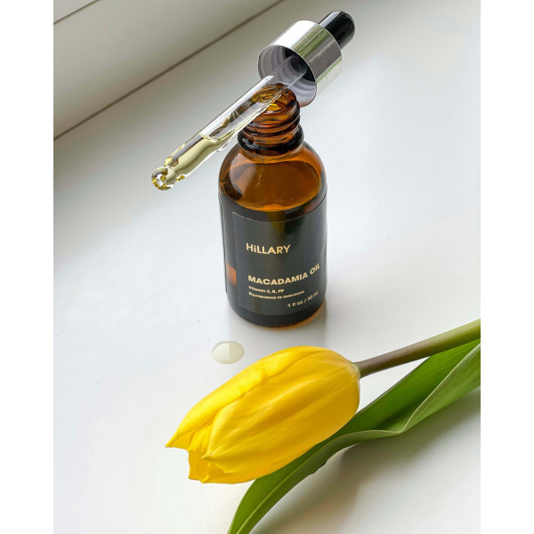 Органическое нерафинированное масло макадамии холодного отжима Hillary Organic Cold-Pressed Macadamia Oil, 30 мл