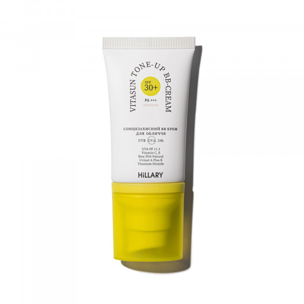 Солнцезащитный BB крем для лица SPF30+ Ivory HiLLARY VitaSun Tone-Up BB Cream All Day Protect SPF30+, 40 мл