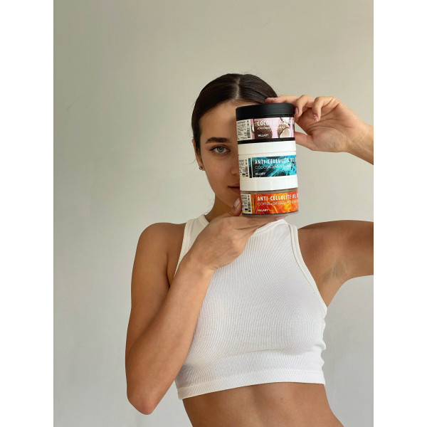 Антицеллюлитный охлаждающий скраб для тела Hillary Anti-cellulite Oil Scrub, 200 г