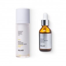 Солнцезащитная сыворотка с витамином С SPF30 + Гиалуроновая сыворотка Smart Hyaluronic
